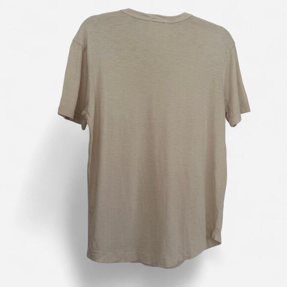 Buck Mason Curved Hem Tee – Cream Men’s Small, Minimalist Americana - Picture 5 of 8